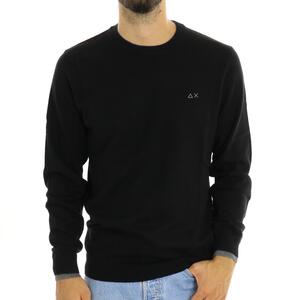 MAGLIA ROUND DOUBLE RIB NERO